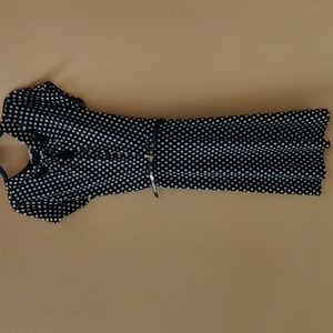 Brown with White Polka Dots Dress by Danny and Nicole Size 16